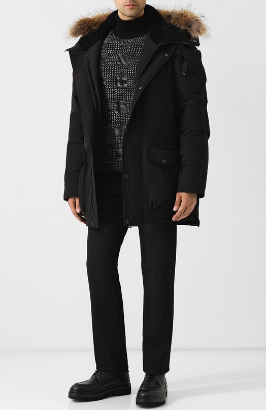 Пуховая парка MIR-1 с меховой отделкой капюшона Arctic Explorer MIR_BLK Чёрный  MIR_BLK Фото 2