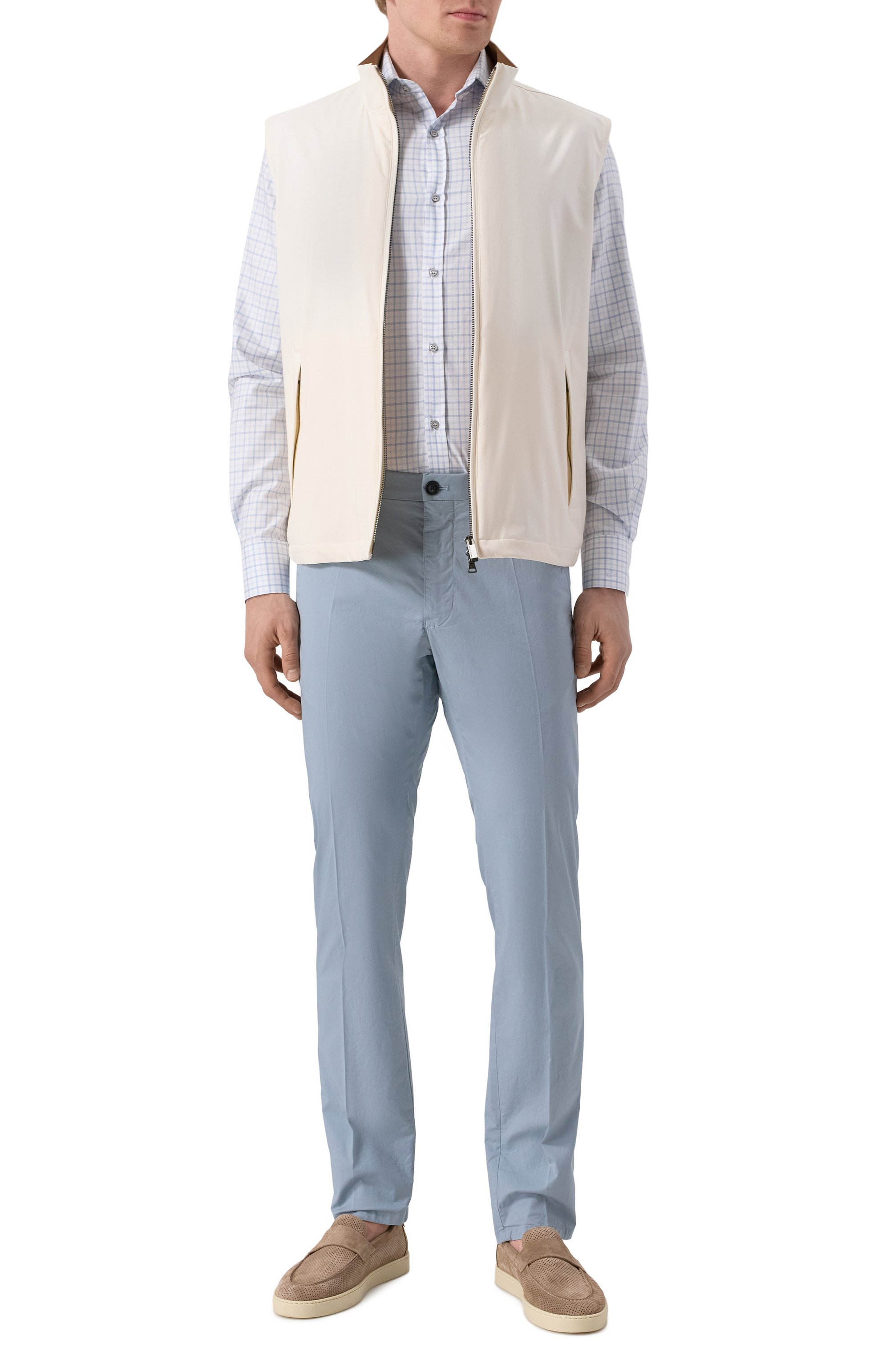 Хлопковые брюки WINDSOR голубого цвета по цене 28400 руб., арт. 13 CIN0-W 10019686/30046586, фото 2 Хлопковые брюки WINDSOR, арт. 13 CIN0-W 10019686/30046586, фото 2