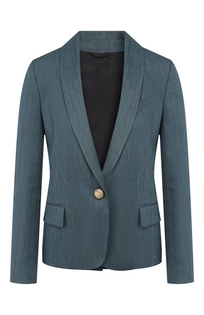 Женский жакет из хлопка и льна BRUNELLO CUCINELLI, арт. MF5788469