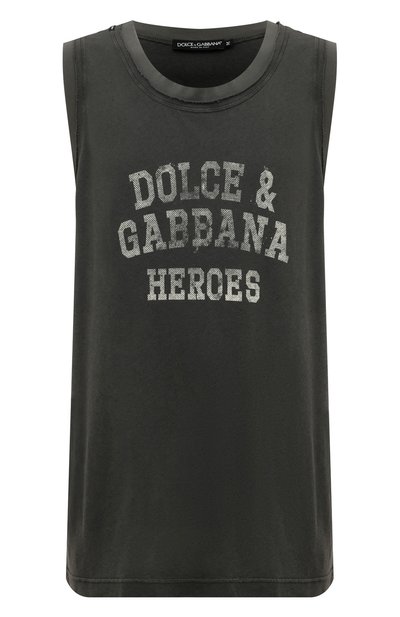 Мужская майка из хлопка и льна DOLCE & GABBANA, арт. G8RY7T/G7NTB