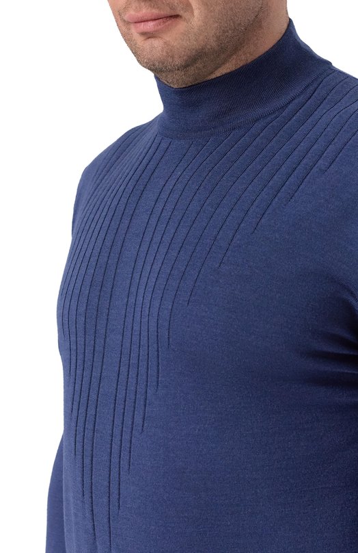 Водолазка из шерсти и шелка Zilli KMN001M0230VZRD00 Синий  KMN001M0230VZRD00 Фото 5