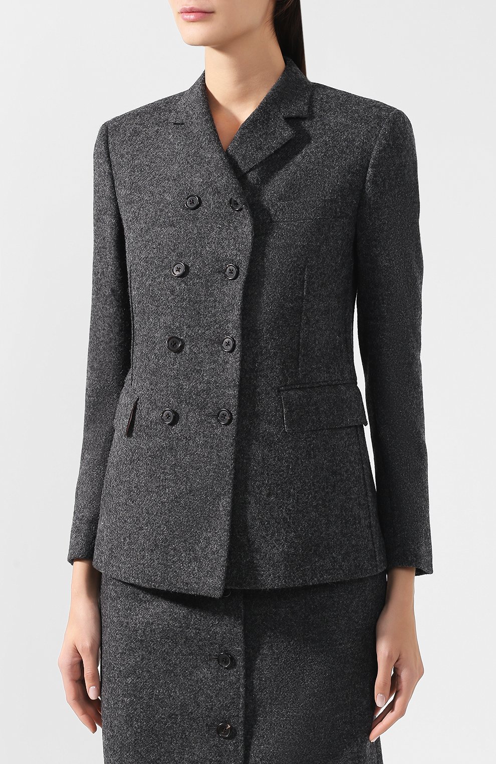 Двубортный шерстяной жакет THOM BROWNE, арт. FBC460A-03793 035, фото 3