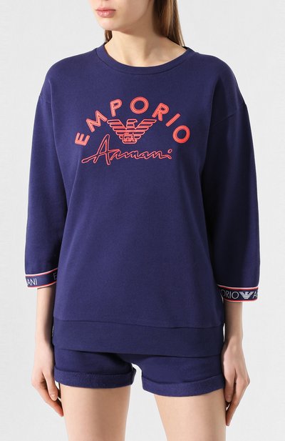 Хлопковый свитшот EMPORIO ARMANI, арт. 164320/0P287, фото 3