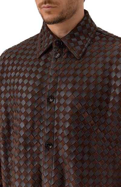 Кожаная куртка-рубашка BOTTEGA VENETA, арт. 837063/V5RU0, фото 5
