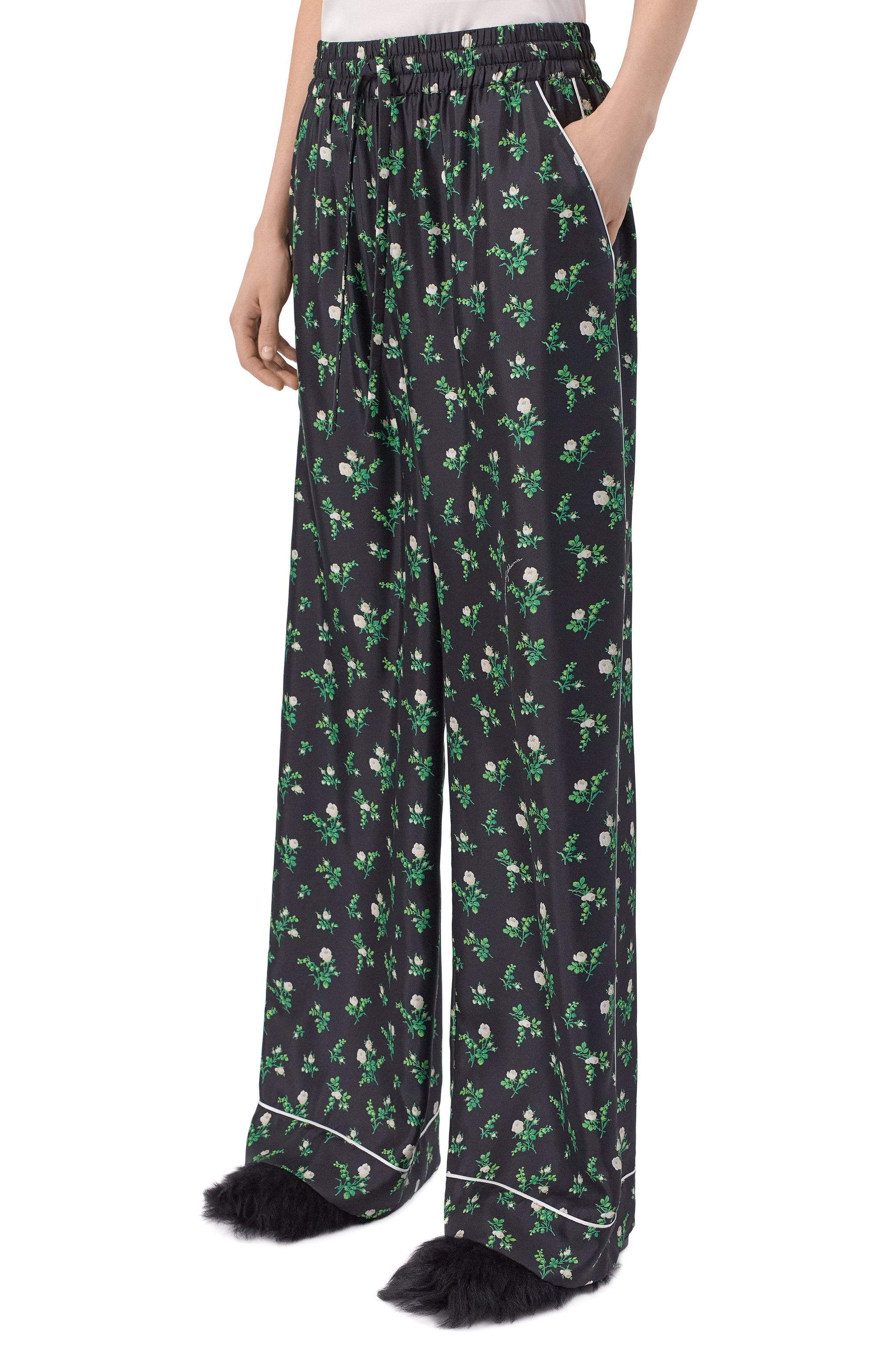 Шелковые брюки DOLCE & GABBANA, арт. FTDKTT/IS13G, фото 3