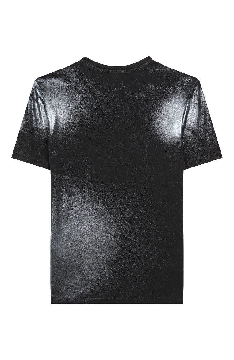 Детская хлопковая футболка DIESEL черного цвета, арт. J02265/KYAY8 | Фото 2 (Рукава: Короткие; Материал внешний: Хлопок; Мальчики Кросс-КТ: Футболка-одежда; Автоматизация состава: Проставлено; Автоматизация ТО: Проставлено; Ростовка одежда: 4 года | 104 см, 6 лет | 116 см, 8 лет | 128 см, 10 - 11 лет | 140 - 146см, 13 - 15 лет | 158 см, 16 лет | 164 см)