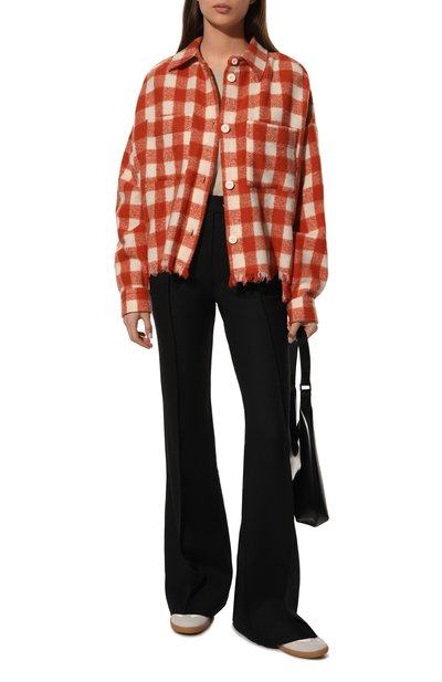 Рубашка из шерсти и кашемира DESTIN оранжевого цвета по цене 43050 руб., арт. MILVA/SACA 3, фото 2 Рубашка из шерсти и кашемира DESTIN, арт. MILVA/SACA 3, фото 2