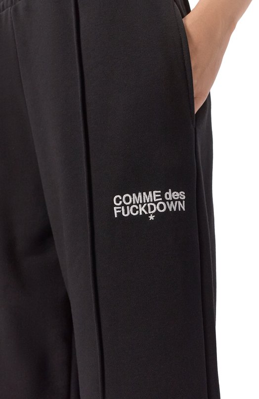 Хлопковые брюки Comme des Fuckdown CFABW01374 Чёрный  CFABW01374 Фото 5