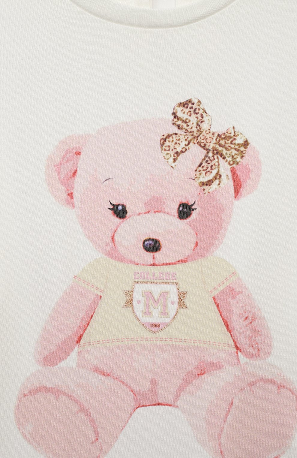 Хлопковый лонгслив MONNALISA белого цвета по цене 4000 руб., арт. 390607, фото 3 Хлопковый лонгслив MONNALISA, арт. 390607, фото 3