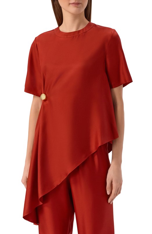 Шелковый топ Loulou de Saison MADEA Красный  MADEA Фото 3