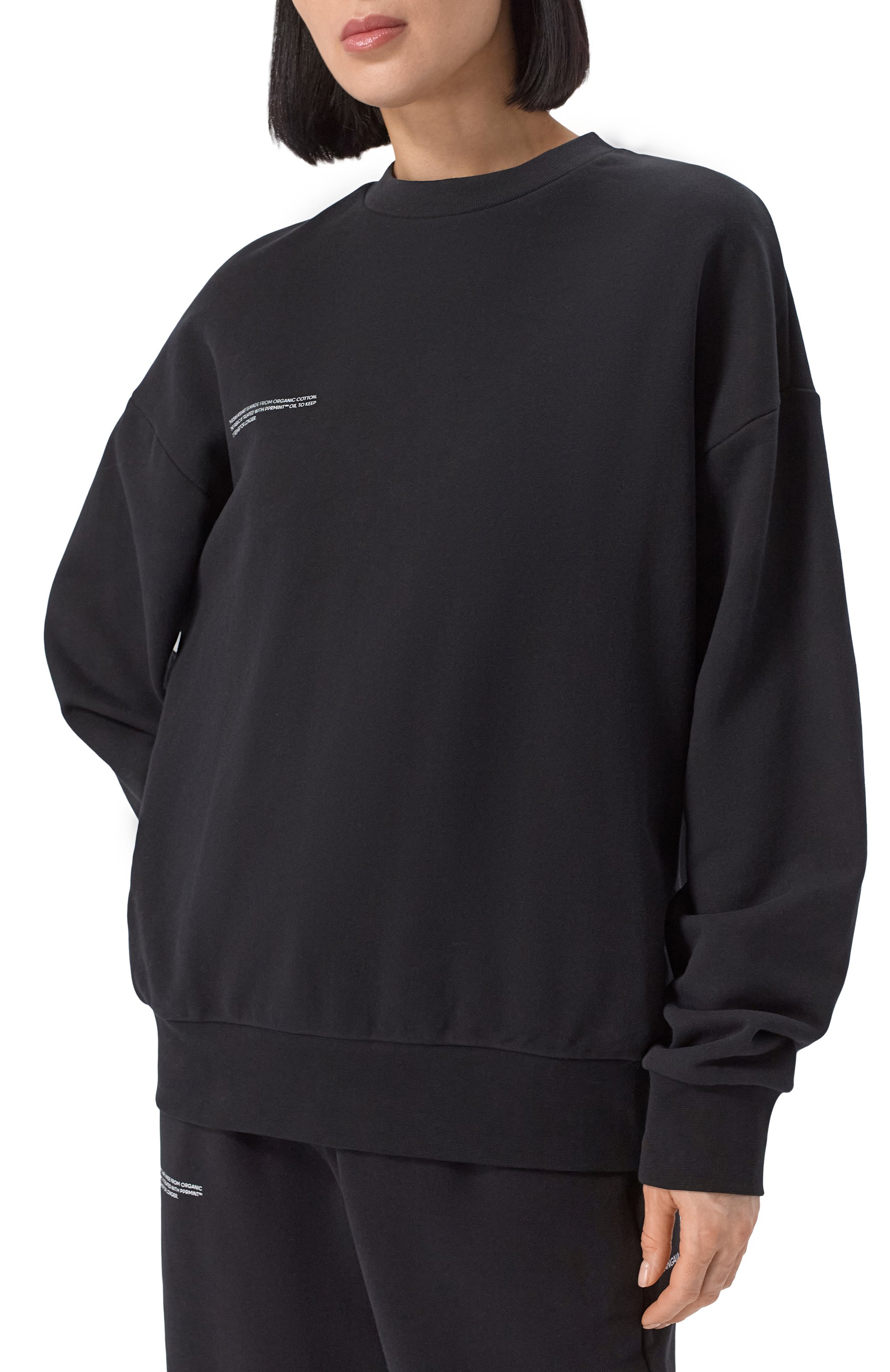 Хлопковый свитшот PANGAIA черного цвета по цене 19500 руб., арт. 10000183, фото 7 Хлопковый свитшот PANGAIA, арт. 10000183, фото 7