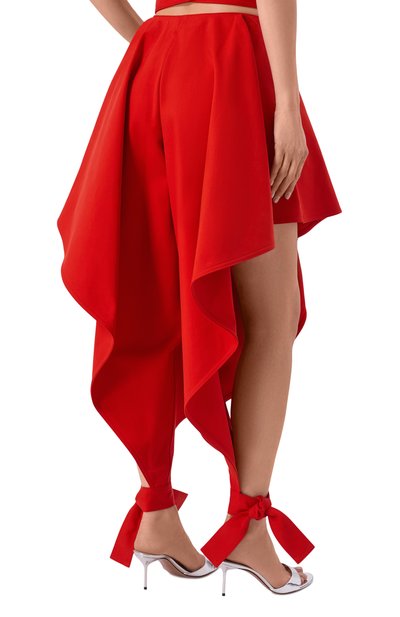 Хлопковые брюки ALAIA красного цвета по цене 231000 руб., арт. AA9P1364W112C, фото 4 Хлопковые брюки ALAIA, арт. AA9P1364W112C, фото 4