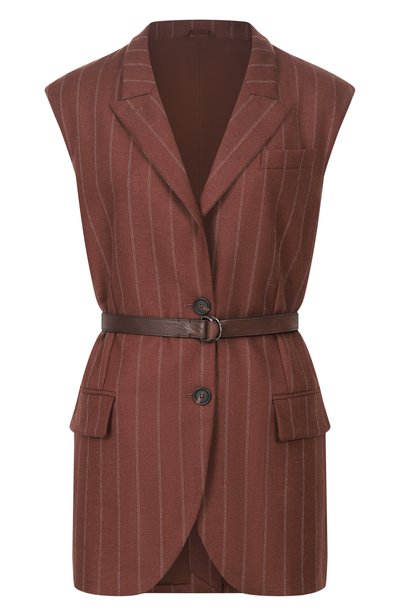 Женский шерстяной жилет BRUNELLO CUCINELLI, арт. MG5547258P