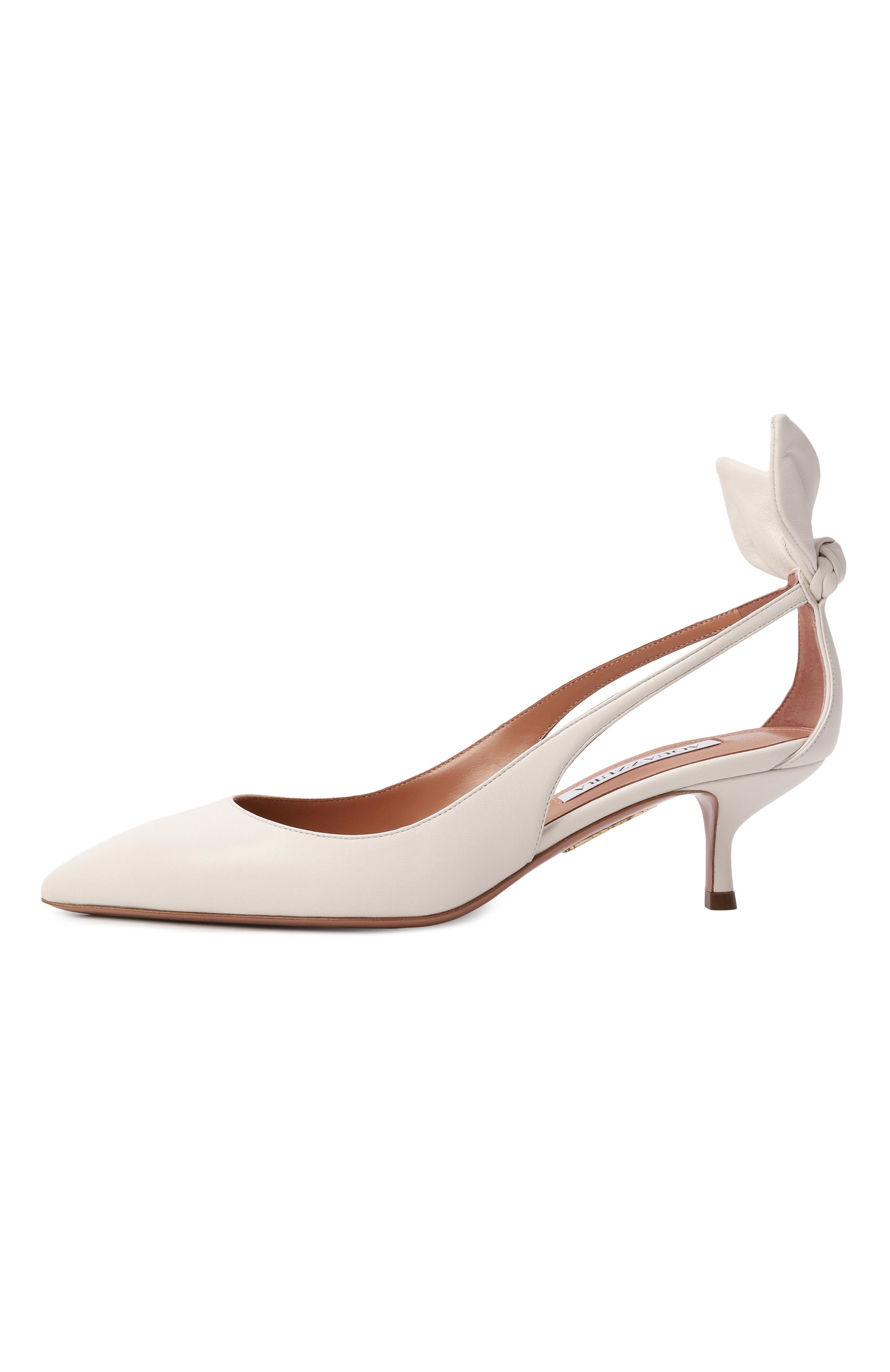 Кожаные туфли bow tie 50 AQUAZZURA, арт. DENMIDP2/NAP, фото 4