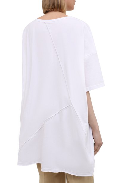 Хлопковая футболка YOHJI YAMAMOTO белого цвета по цене 41050 руб., арт. ND-T59-086, фото 4 Хлопковая футболка YOHJI YAMAMOTO, арт. ND-T59-086, фото 4