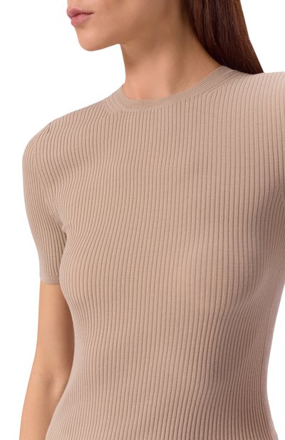 Шерстяной топ PETAR PETROV бежевого цвета по цене 39950 руб., арт. S26K31, фото 5 Шерстяной топ PETAR PETROV, арт. S26K31, фото 5