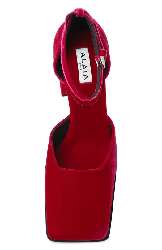 Бархатные туфли D'Orsay Alaia AA3E1008A014 Красный  AA3E1008A014 Фото 6