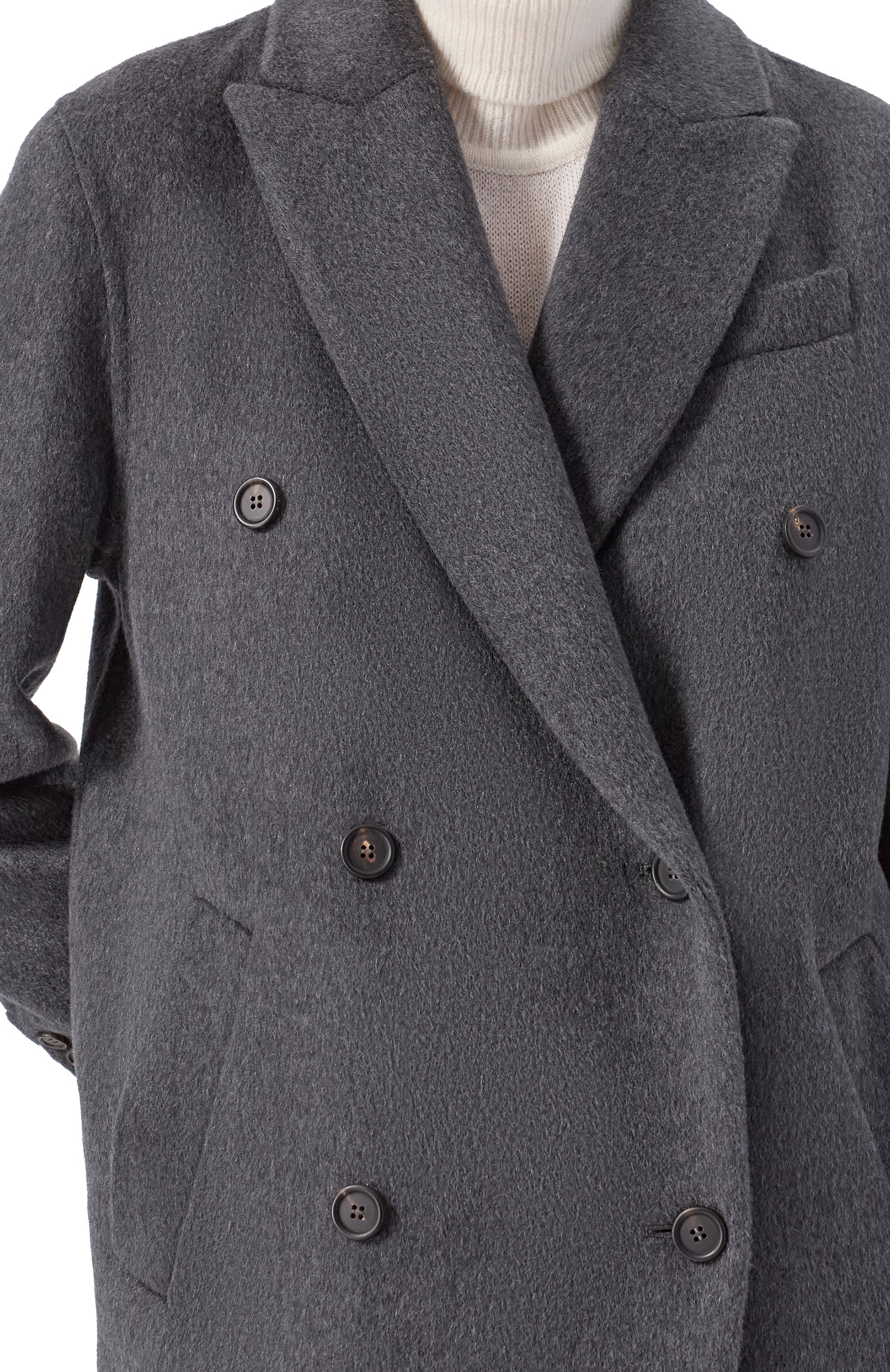 Кашемировое пальто BRUNELLO CUCINELLI темно-серого цвета по цене 1175000 руб., арт. MD5039895, фото 5 Кашемировое пальто BRUNELLO CUCINELLI, арт. MD5039895, фото 5