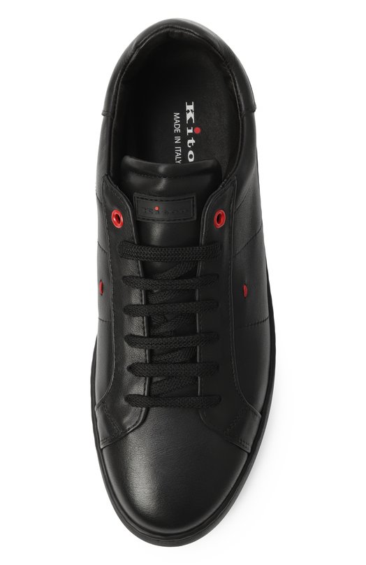Кожаные кеды Kiton USSA382N0114310 Чёрный  USSA382N0114310 Фото 6