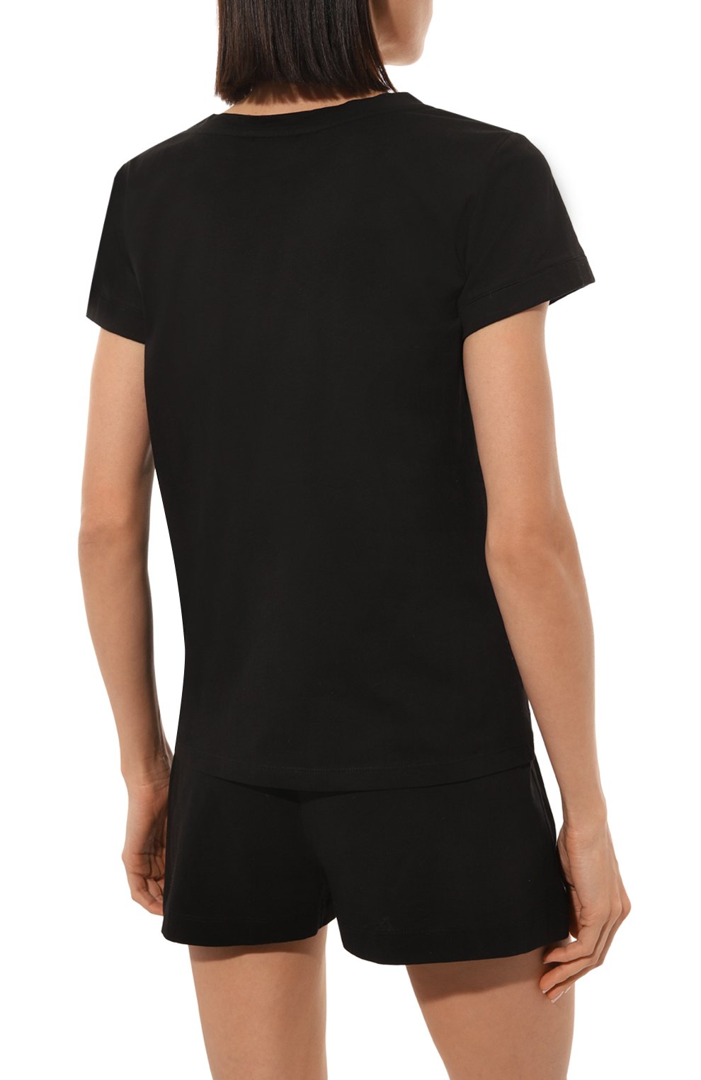 Хлопковая пижама EMPORIO ARMANI черного цвета по цене 11400 руб., арт. 164565/3R255, фото 4 Хлопковая пижама EMPORIO ARMANI, арт. 164565/3R255, фото 4