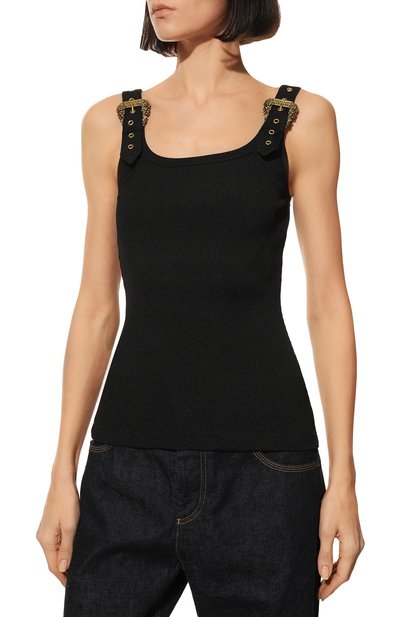 Майка VERSACE JEANS COUTURE, арт. 72HAM619-72DP619 J.C0STINA 01033 BLACK/J0022, фото 3