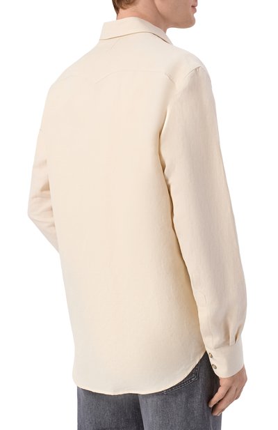 Рубашка из хлопка и льна CANALI, арт. CSL7066/GL03744, фото 4