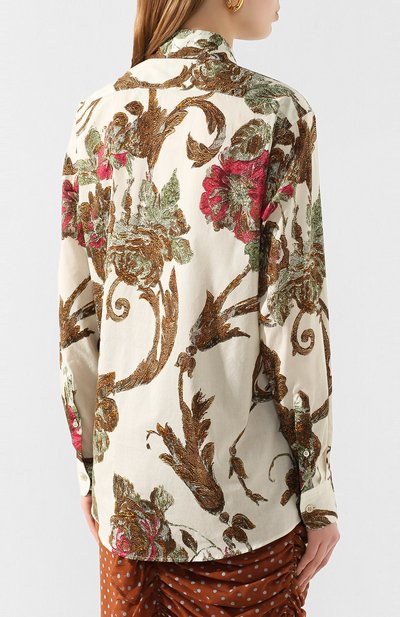 Хлопковая рубашка DRIES VAN NOTEN, арт. 201-10758-9401, фото 4