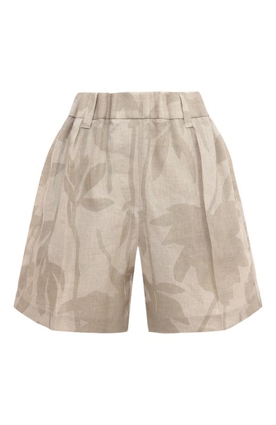 Женские льняные шорты BRUNELLO CUCINELLI, арт. MB650B1376