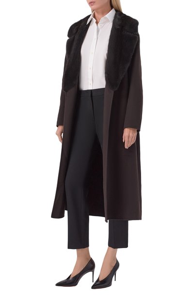 Кашемировое пальто с отделкой из норки KITON, арт. D62682K05I38, фото 2
