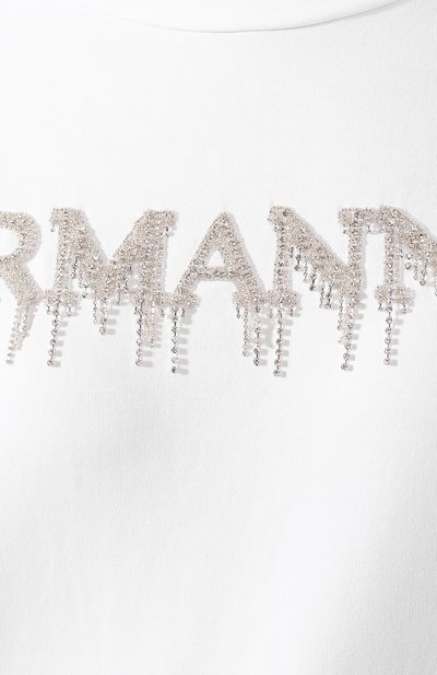 Хлопковый свитшот ERMANNO ERMANNO SCERVINO белого цвета по цене 20950 руб., арт. 46T FL09 FEL, фото 5 Хлопковый свитшот ERMANNO ERMANNO SCERVINO, арт. 46T FL09 FEL, фото 5