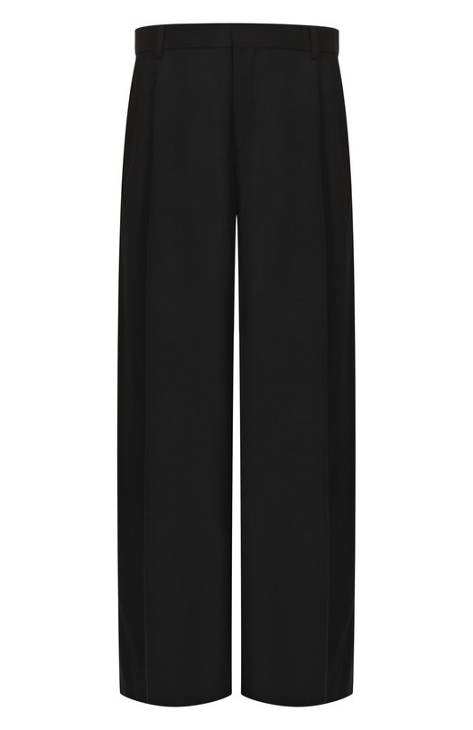 Шерстяные брюки Balmain FH0PQ355/WC09 Чёрный FH0PQ355/WC09