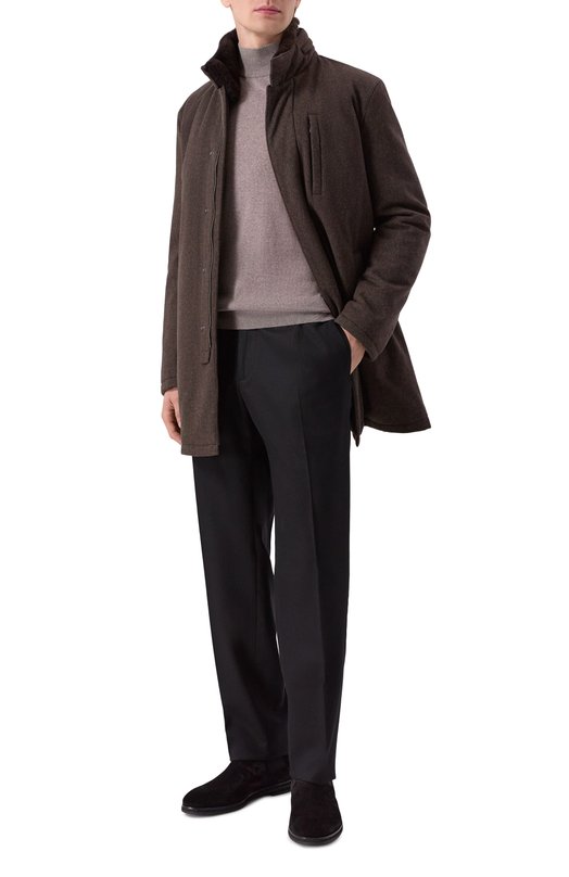 Куртка с воротником из бобра Andrea Campagna M0D/C0NN0R/052592GQ_SET Коричневый  M0D/C0NN0R/052592GQ_SET Фото 2