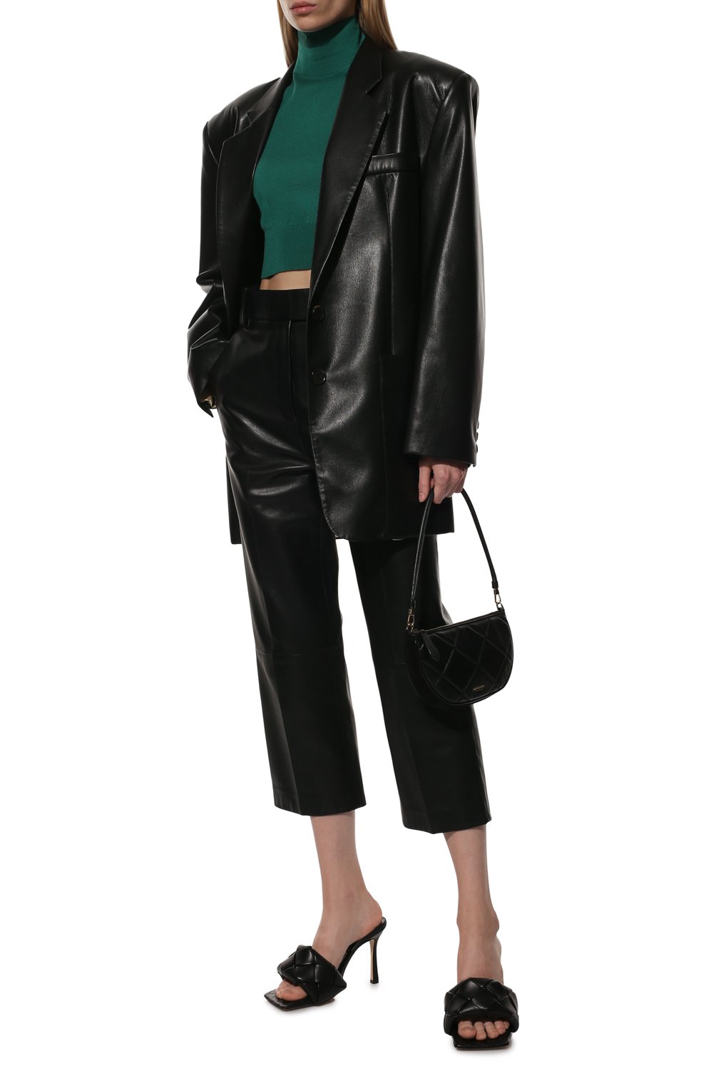 Шелковая водолазка DOLCE & GABBANA изумрудного цвета по цене 85650 руб., арт. FX807T/JASMI/0UTLET AW22-23, фото 2 Шелковая водолазка DOLCE & GABBANA, арт. FX807T/JASMI/0UTLET AW22-23, фото 2