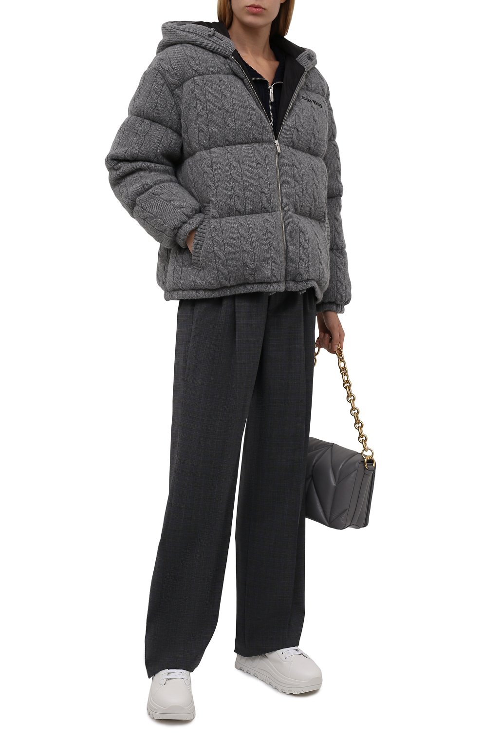 Пуховик из шерсти и кашемира MIU MIU, арт. ML725-1ZHW-F0031, фото 2