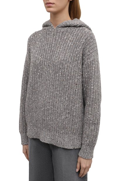 Худи из кашемира и шерсти BRUNELLO CUCINELLI, арт. MBC356219, фото 3