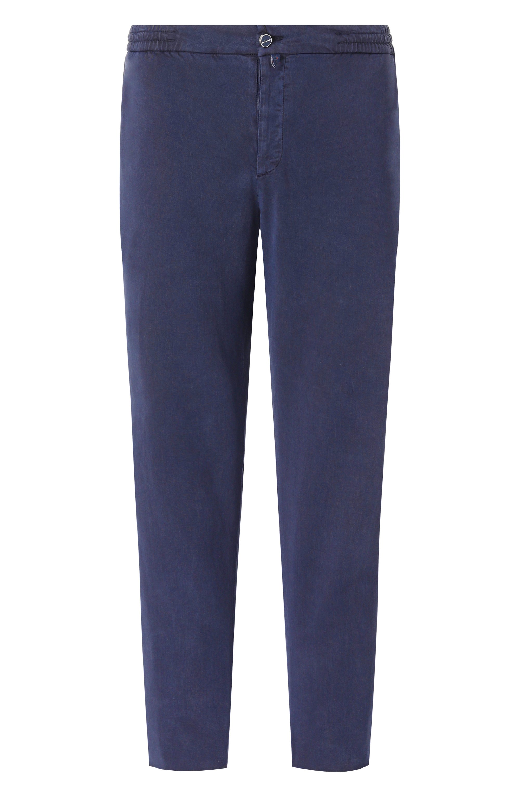 Брюки из лиоцелла KITON темно-синего цвета по цене 115500 руб., арт. UPLACK0606F19/46, фото 1 Брюки из лиоцелла KITON, арт. UPLACK0606F19/46, фото 1