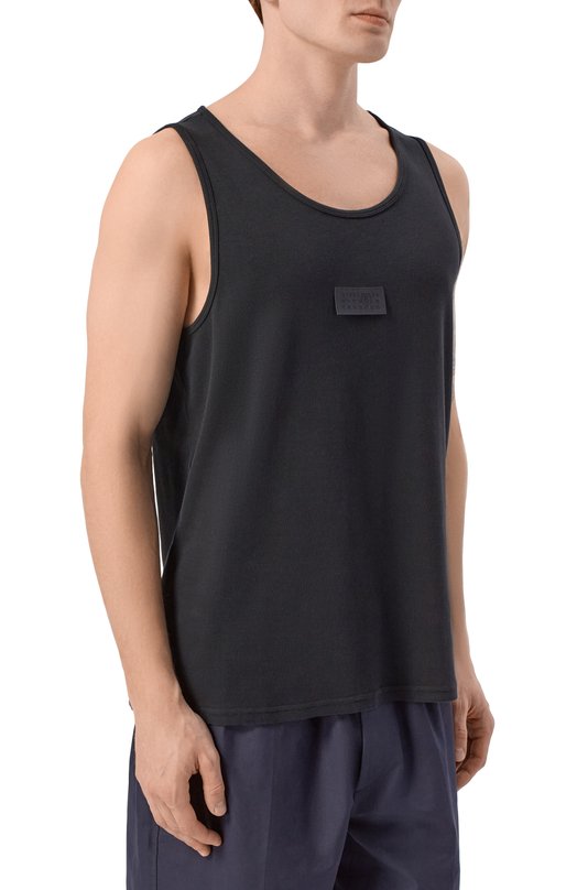 Хлопковая майка MM6 SH0NL0007/M20054 Чёрный  SH0NL0007/M20054 Фото 3