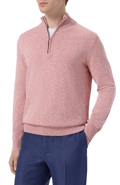 Хлопковый джемпер ANDREA CAMPAGNA розового цвета по цене 54650 руб., арт. M5426-8076, фото 3 Хлопковый джемпер ANDREA CAMPAGNA, арт. M5426-8076, фото 3