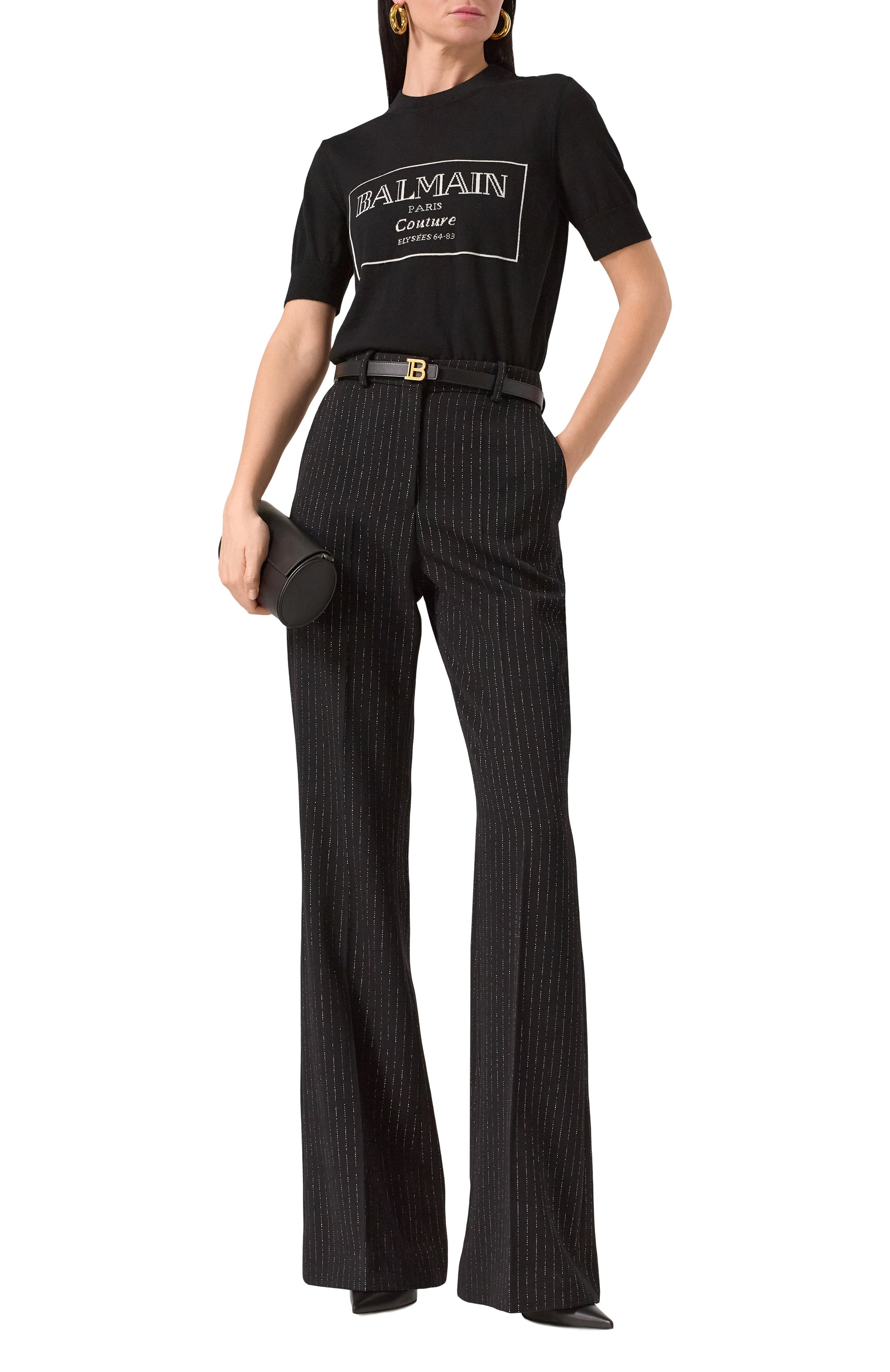 Шерстяные брюки BALMAIN, арт. BF1P0105/WB89, фото 2