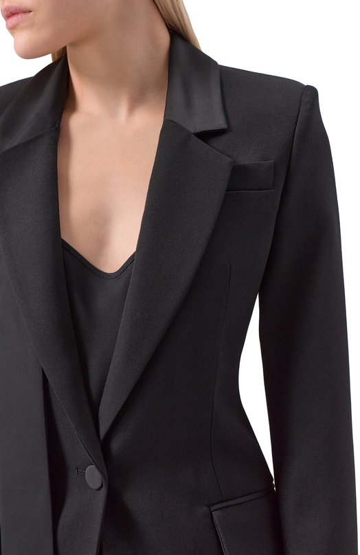 Шерстяной жакет The Attico 260WCG00089/WWW065AA Чёрный  260WCG00089/WWW065AA Фото 5