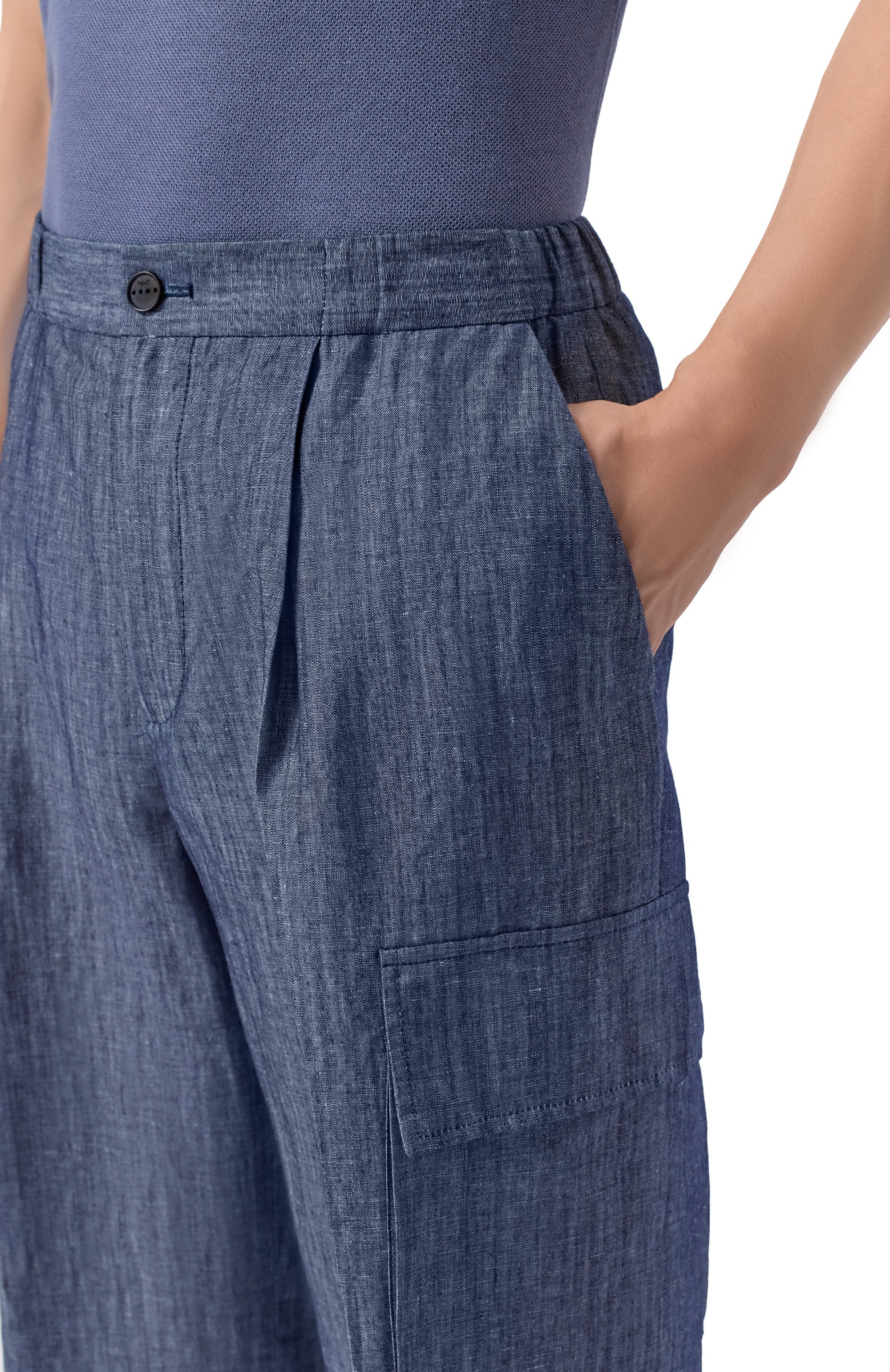 Брюки-карго изо льна и хлопка HEVO, арт. T0RREQUETTA35/L740, фото 5