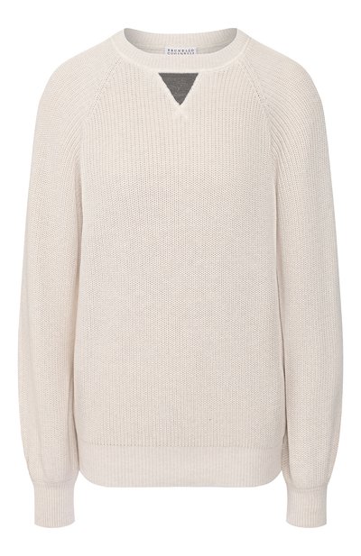 Женский хлопковый свитер BRUNELLO CUCINELLI, арт. M19717500