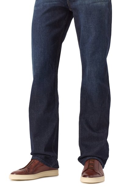 Кожаные кеды PANTANETTI коричневого цвета по цене 39950 руб., арт. 18512F, фото 3 Кожаные кеды PANTANETTI, арт. 18512F, фото 3