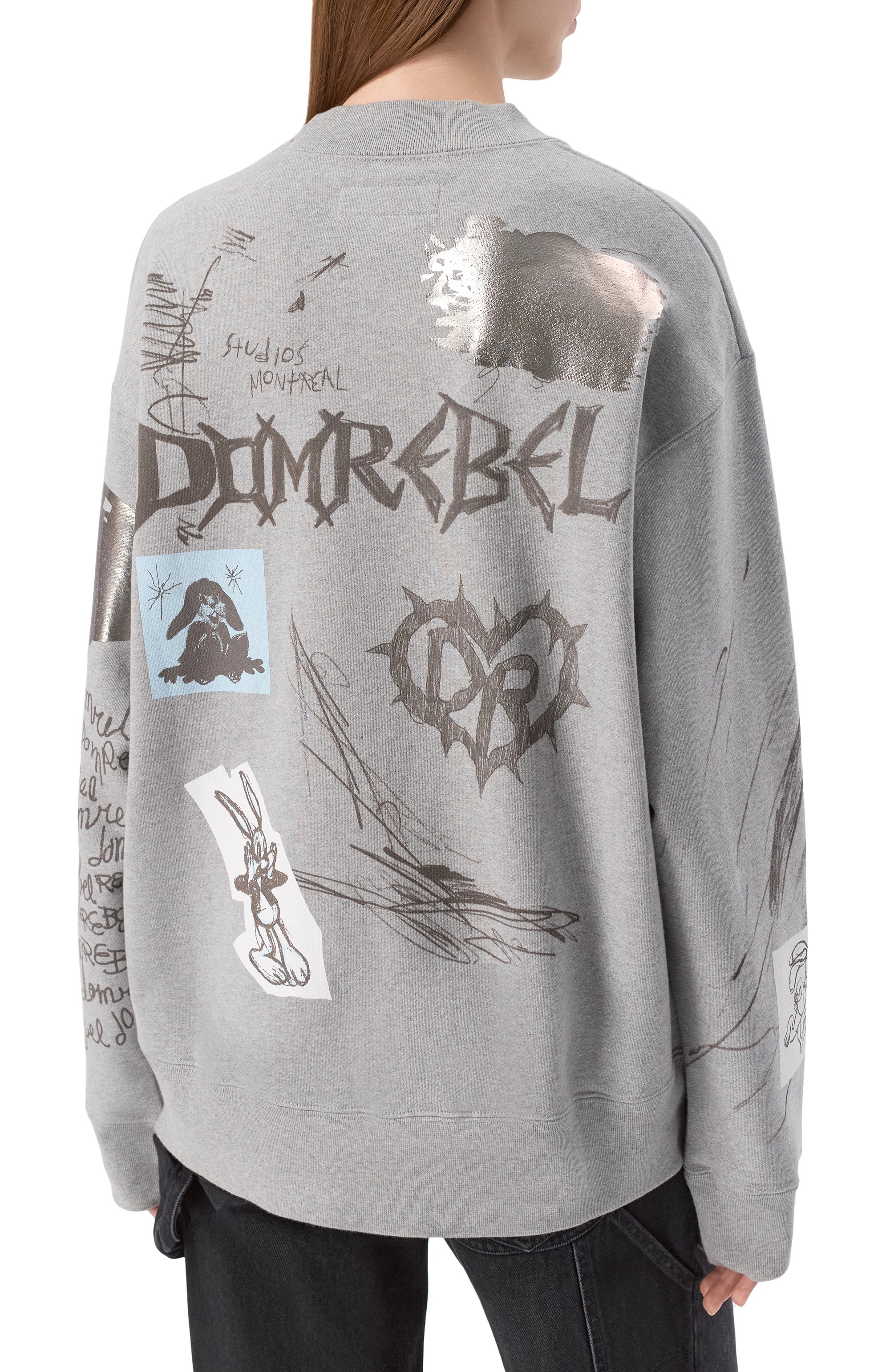 Хлопковый свитшот DOMREBEL, арт. C0LLEGE SWEATSHIRT, фото 4