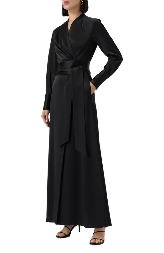 Атласное платье Kiton D60302K04S4607 Чёрный  D60302K04S4607 Фото 3