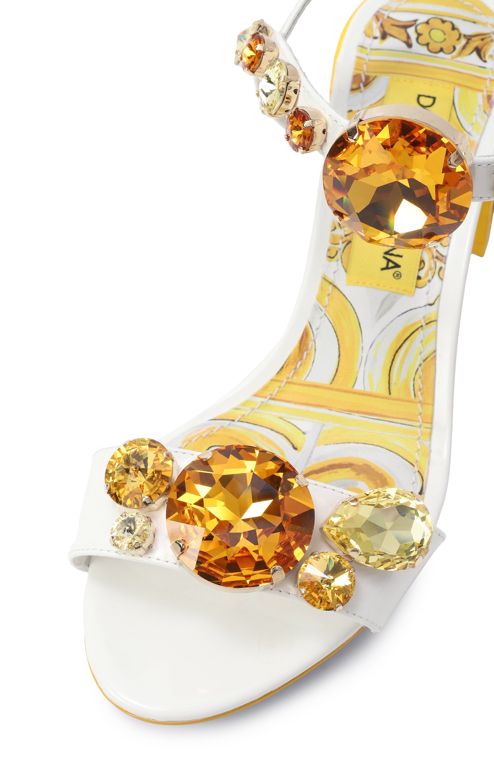 Кожаные босоножки keira 60 DOLCE & GABBANA желтого цвета по цене 168500 руб., арт. CR1733/AT848, фото 7 Кожаные босоножки keira 60 DOLCE & GABBANA, арт. CR1733/AT848, фото 7