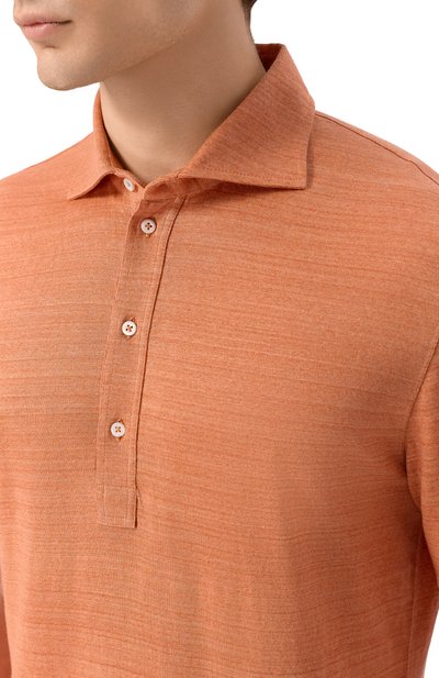 Поло изо льна и хлопка BRUNELLO CUCINELLI, арт. MR8273915, фото 5