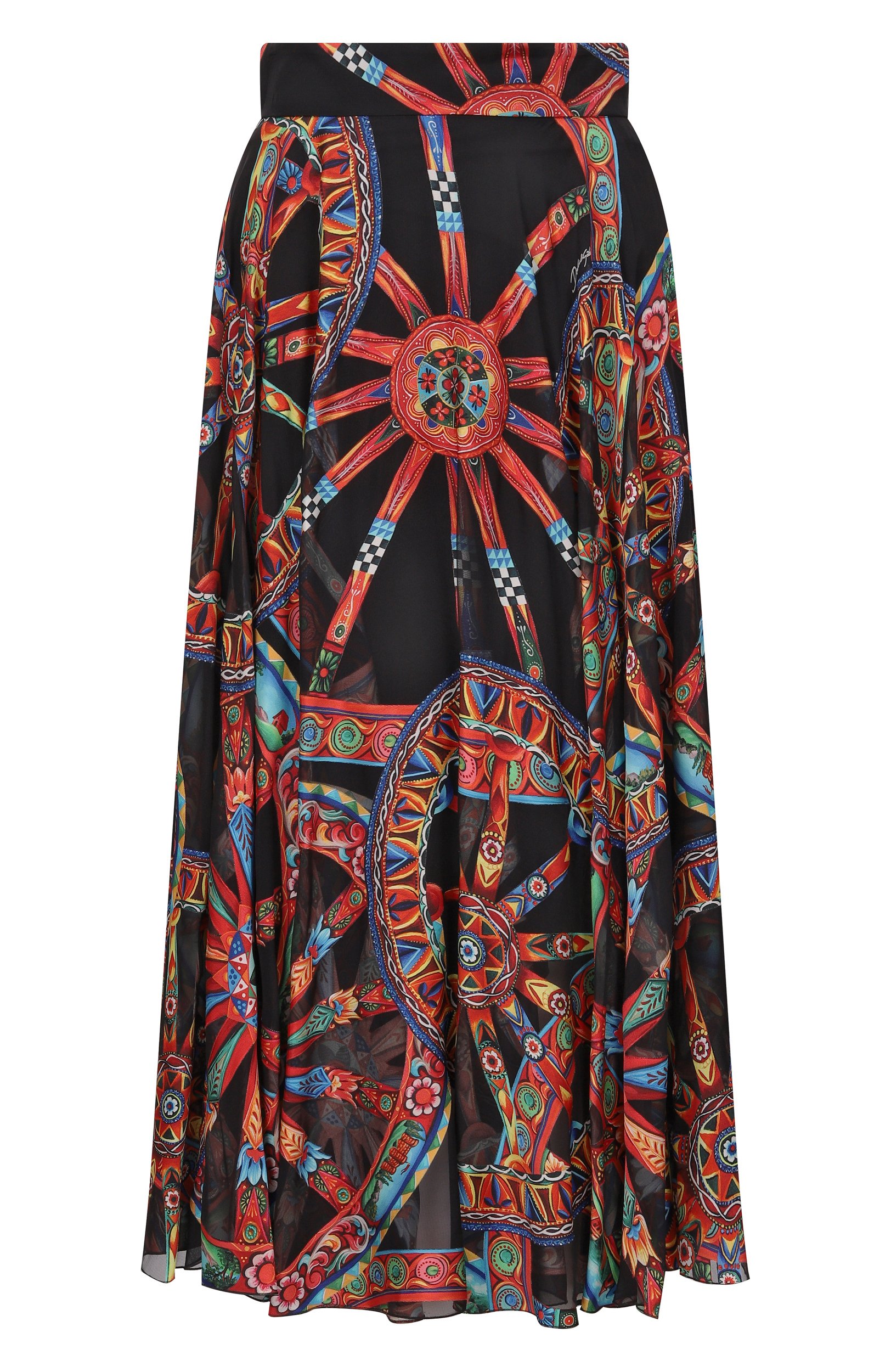 Юбка из вискозы и шелка DOLCE & GABBANA разноцветного цвета по цене 336500 руб., арт. F4CS0T/FSTB5, фото 1 Юбка из вискозы и шелка DOLCE & GABBANA, арт. F4CS0T/FSTB5, фото 1