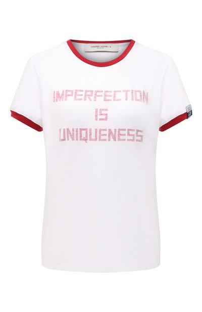 Женская хлопковая футболка GOLDEN GOOSE DELUXE BRAND, арт. GWP00744.P000418