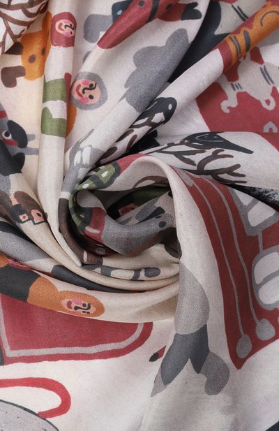 Шелковая шаль крещенская ярмарка GOURJI разноцветного цвета по цене 22980 руб., арт. 91139037/6185108, фото 3 Шелковая шаль крещенская ярмарка GOURJI, арт. 91139037/6185108, фото 3